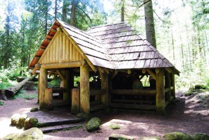 Log Shelter at Tollgate Campground